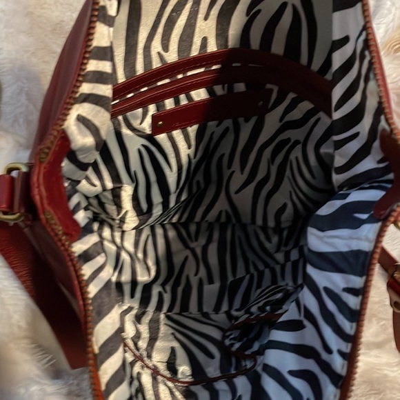 Fenn Wright Manson Leather Crossbody Studded Wine Color - Picture 7 of 10